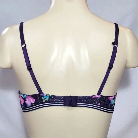 32A Xhilaration Cotton T-Shirt Convertible UW Bra‎ Purple NWT - Picture 3 of 7